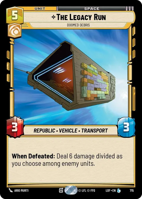 The Legacy Run, Doomed Debris