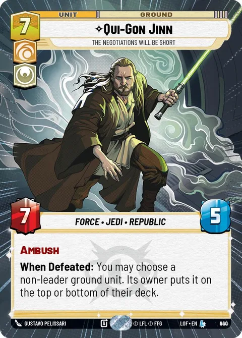 Qui-Gon Jinn, The Negotiations Will Be Short