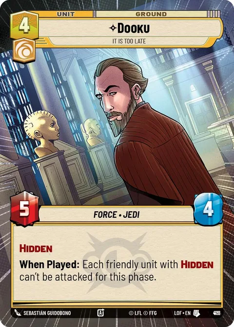 Dooku, It Is Too Late
