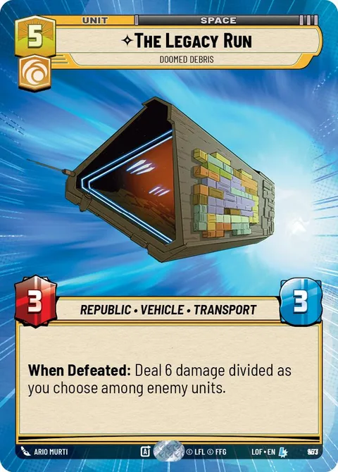The Legacy Run, Doomed Debris