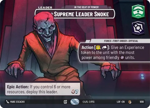 Supreme Leader Snoke, In the Seat of Power