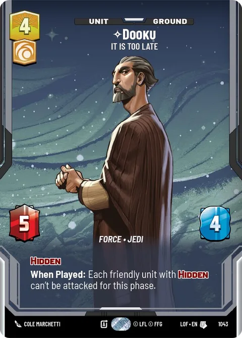 Dooku, It Is Too Late