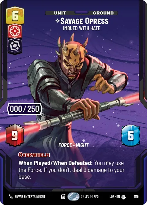 Savage Opress, Imbued With Hate