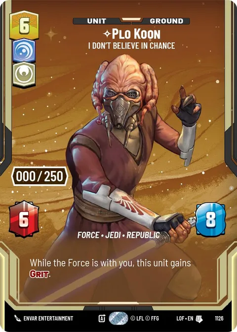 Plo Koon, I Don't Believe in Chance