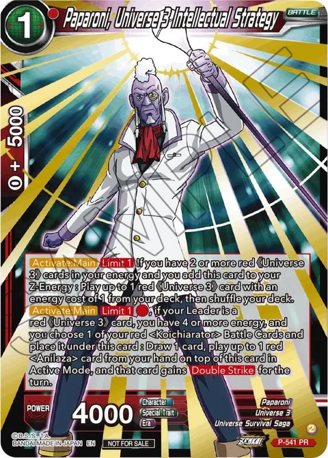 Paparoni, Universe 3 Intellectual Strategy