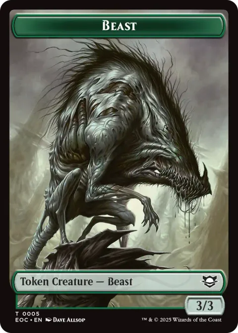 Insect Token (B 1/1 Flying) // Beast Token (G 3/3)