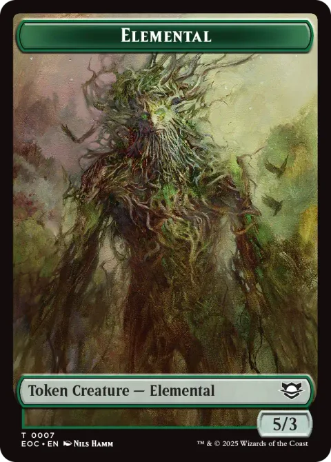 Insect Token (B 1/1 Flying) // Elemental Token (G 5/3)