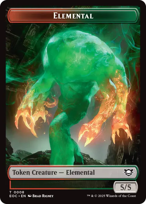 Insect Token (B 1/1 Flying) // Elemental Token (RG 5/5)