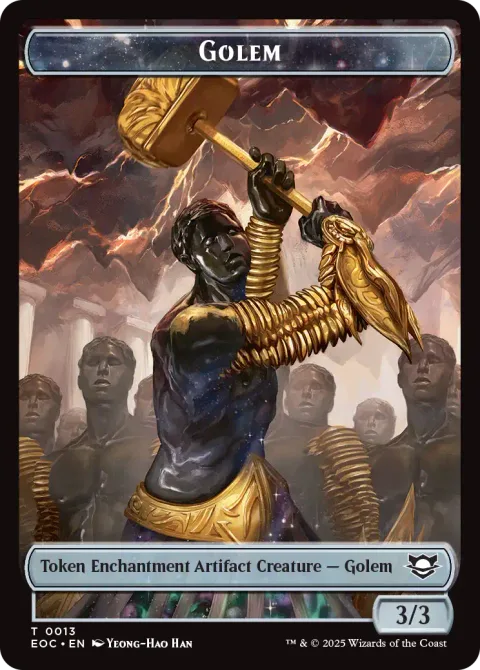 Insect Token (B 1/1 Flying) // Golem Token (EA 3/3)