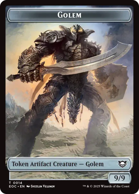 Gnome Token (A 1/1) // Golem Token (A 9/9)