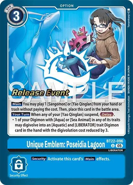 Unique Emblem: Poseidia Lagoon (BT22-096)
