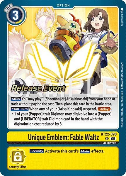 Unique Emblem: Fable Waltz (BT22-098)