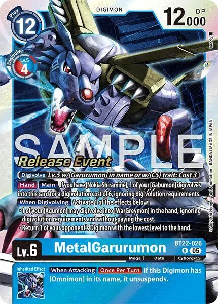 MetalGarurumon (BT22-026)