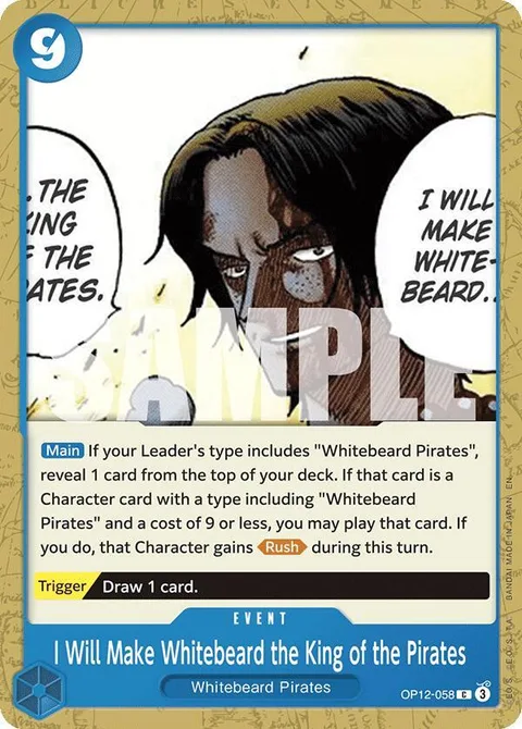 I Will Make Whitebeard the King of the Pirates (OP12-058)