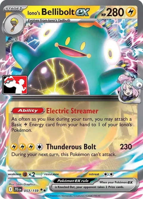 Iono's Bellibolt ex [Electric Streamer | Thunderous Bolt]