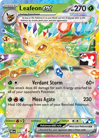 Leafeon ex [Verdant Storm | Moss Agate]