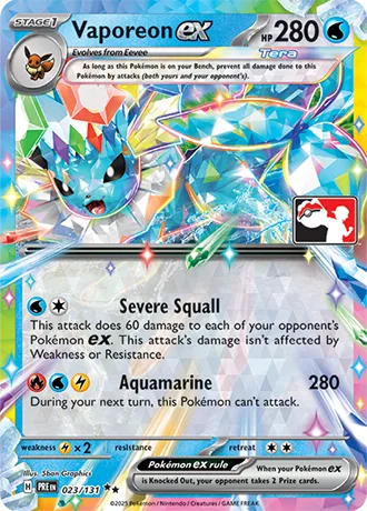 Vaporeon ex [Severe Squall | Aquamarine]