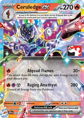Ceruledge ex [Abyssal Flames | Raging Amethyst]