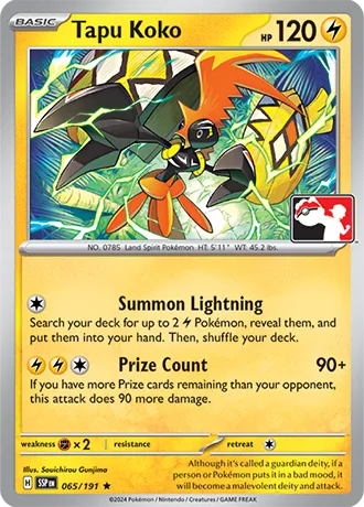 Tapu Koko [Summon Lightning | Prize Count]