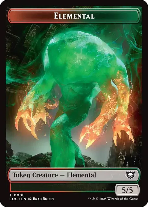 Elemental Token (RG 5/5) // Gnome Token (A 1/1)