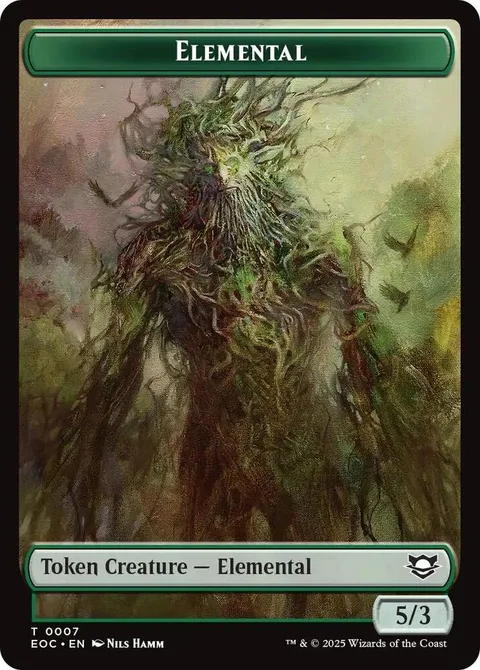 Elemental Token (G 5/3) // Golem Token (A 9/9)