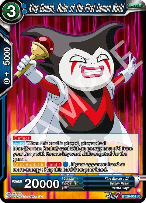 King Gomah, Ruler of the First Demon World