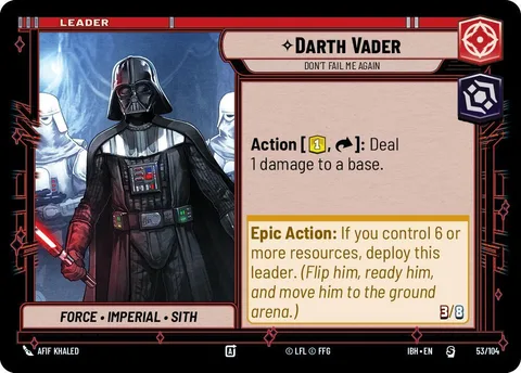 Darth Vader, Don't Fail Me Again