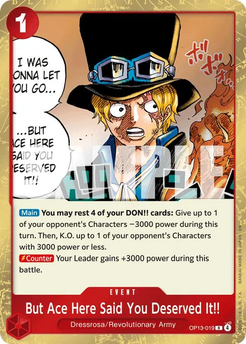 But Ace Here Said You Deserved It!! (OP13-019)