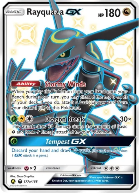 Rayquaza GX [Stormy Winds | Dragon Break | Tempest GX]