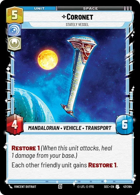 Coronet, Stately Vessel