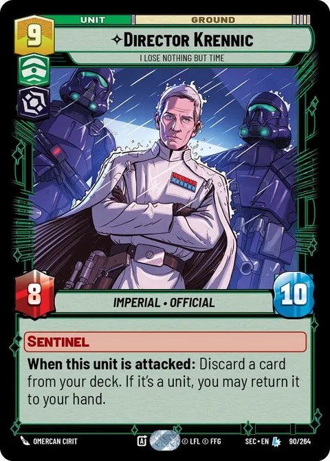 Director Krennic, I Lose Nothing But Time