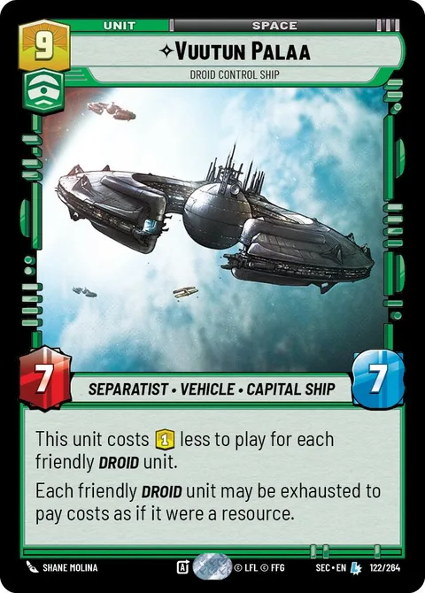 Vuutun Palaa, Droid Control Ship