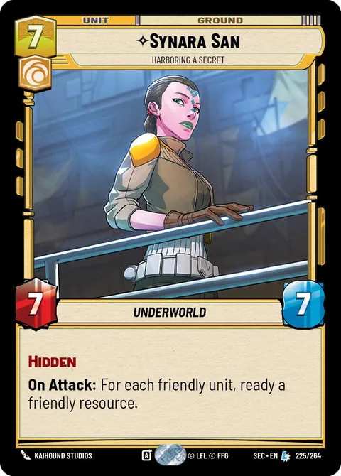 Synara San, Harboring a Secret