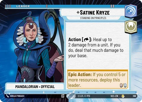 Satine Kryze, Standing on Principles
