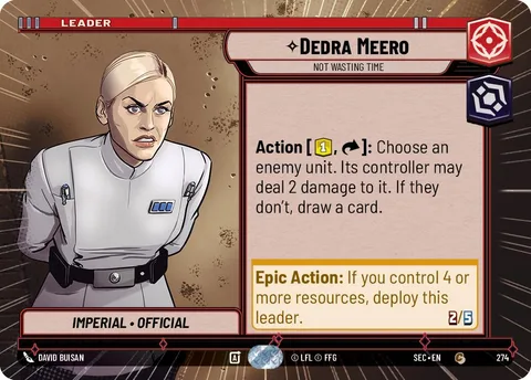 Dedra Meero, Not Wasting Time