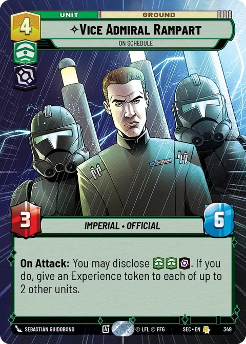 Vice Admiral Rampart, On Schedule