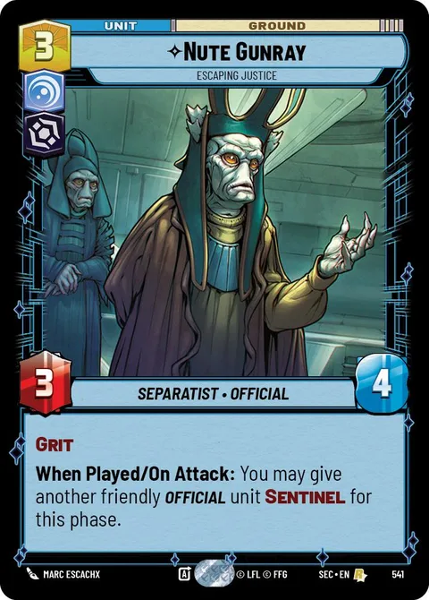 Nute Gunray, Escaping Justice