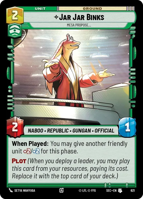 Jar Jar Binks, Mesa Propose…