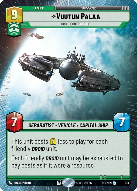 Vuutun Palaa, Droid Control Ship