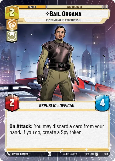 Bail Organa, Responding to Catastrophe