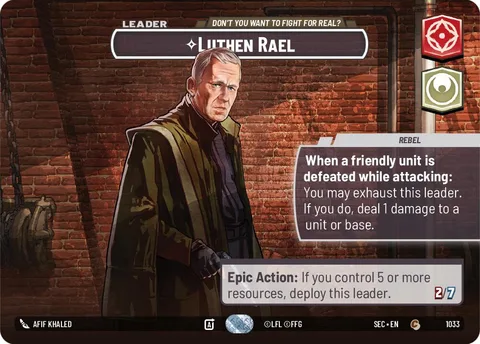 Luthen Rael, Don't You Want to Fight For Real?