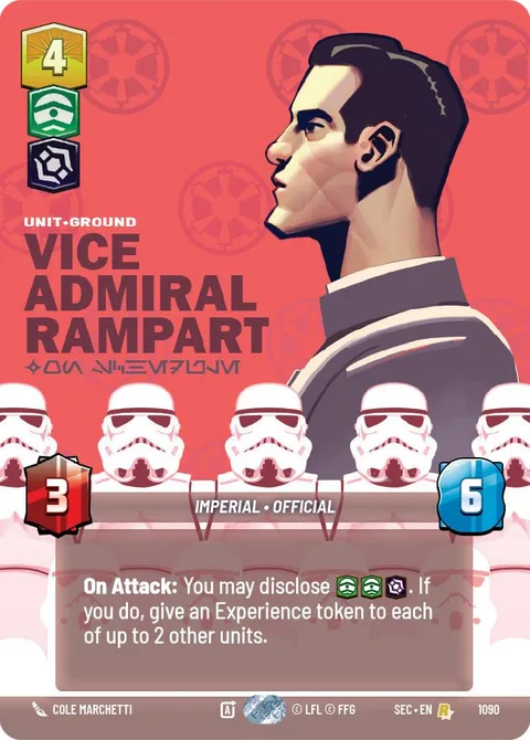 Vice Admiral Rampart, On Schedule