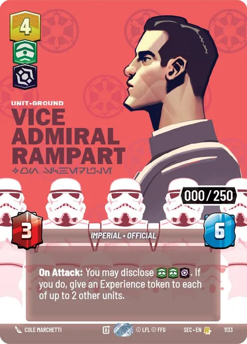Vice Admiral Rampart, On Schedule