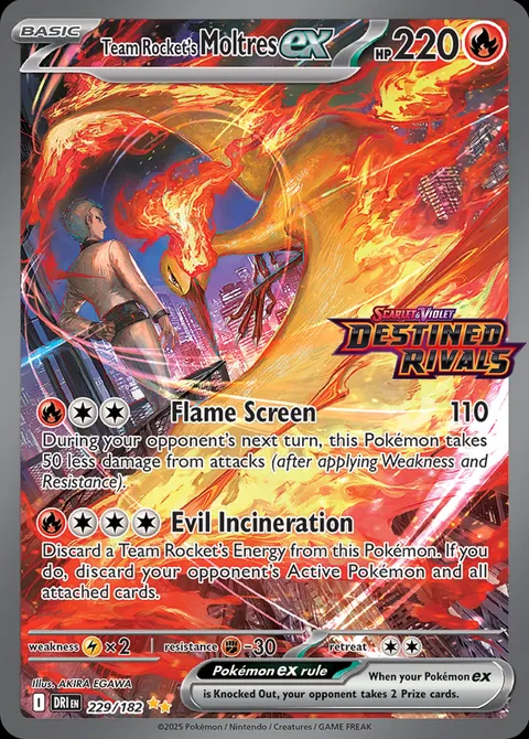 Team Rocket's Moltres ex [Flame Screen | Evil Incineration]