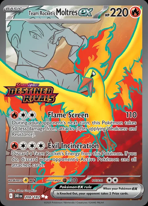 Team Rocket's Moltres ex [Flame Screen | Evil Incineration]