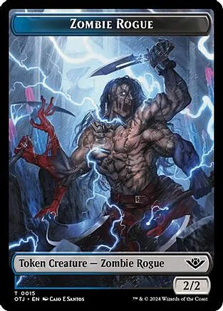 Zombie Rogue Token (UB 2/2) // Treasure Token