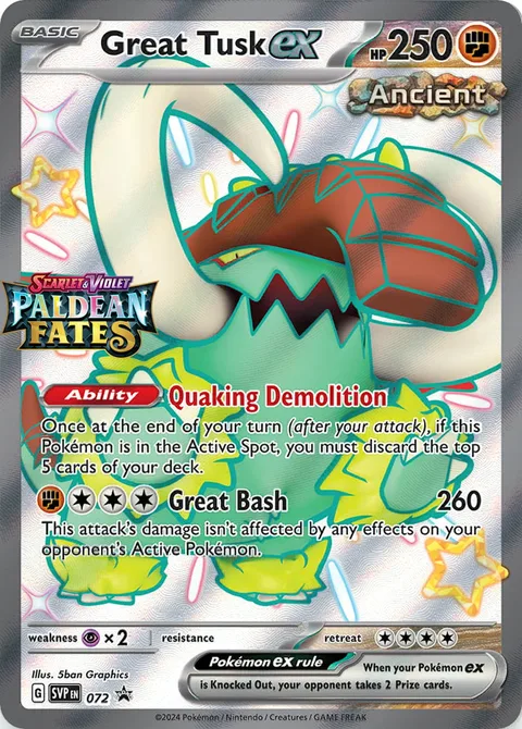 Great Tusk ex [Quaking Demolition | Great Bash]