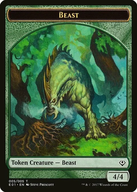 Soldier Token (W 1/1) // Beast Token (G 3/3)