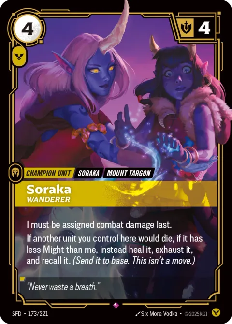 Soraka, Wanderer