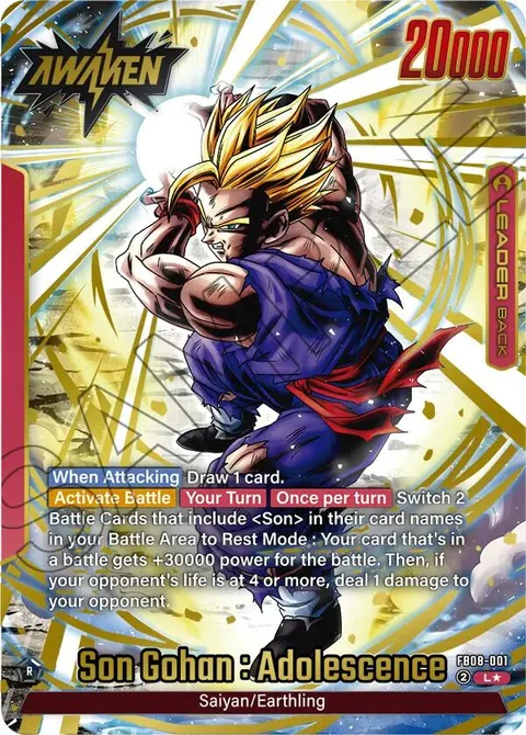 Son Gohan : Adolescence // Son Gohan : Adolescence (FB08-001) [Fusion World]